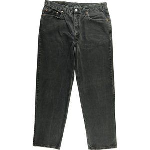 Levi's 550 Relaxed Black Jeans 38x32 Vintage C919
